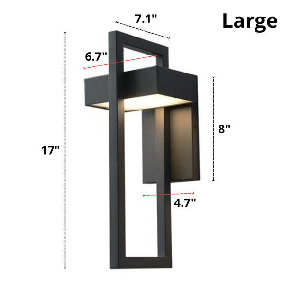 large sawyer modern LED wall light dimensions