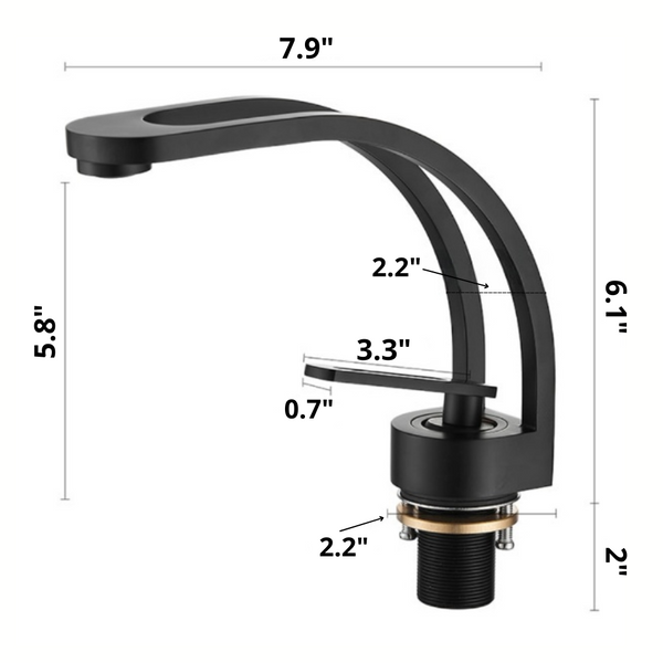 Oliver Bathroom Faucet Dimensions