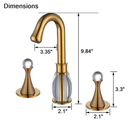 Rhain - Luxury Bathroom Faucet Dimensions