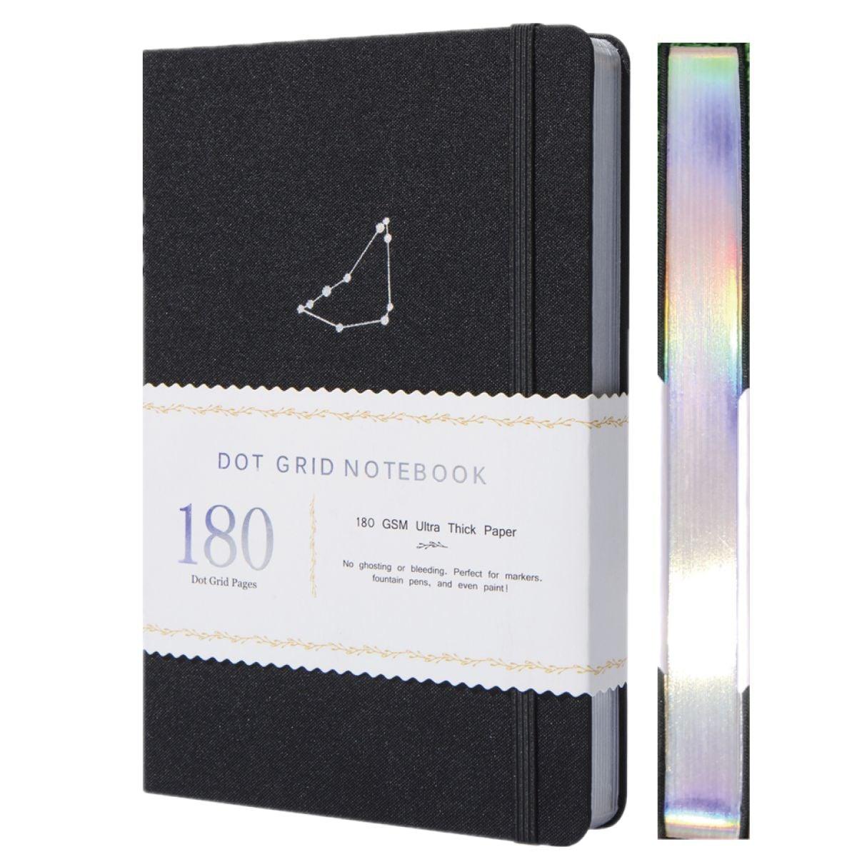 A5 Zodiac Libra Dot Grid Notebook Bullet Journal 180gsm Bamboo Paper
