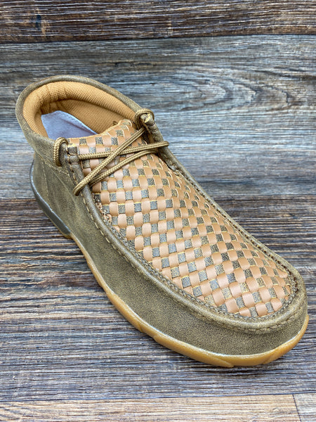 twisted x mens basket weave driving mocs