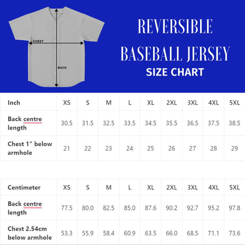 Reversible Baseball Jersey Size Chart – Look Sharpish