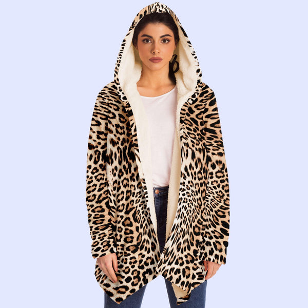 Lush Cheetah | Unisex Microfleece Cloak - Look Sharpish