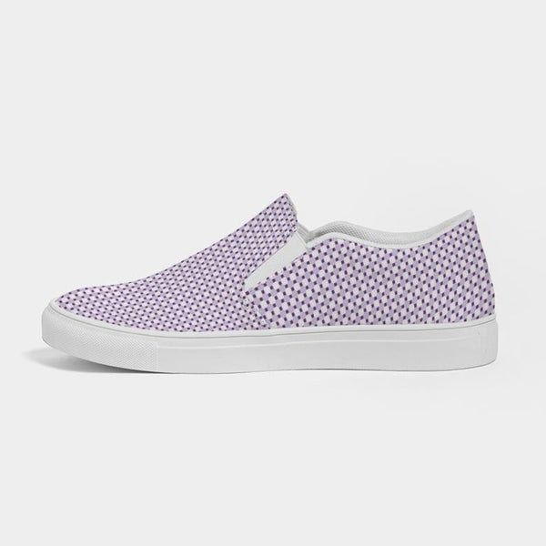 Violet Hexagon Tile Men's Slip-On Canvas Shoe - Look Sharpish