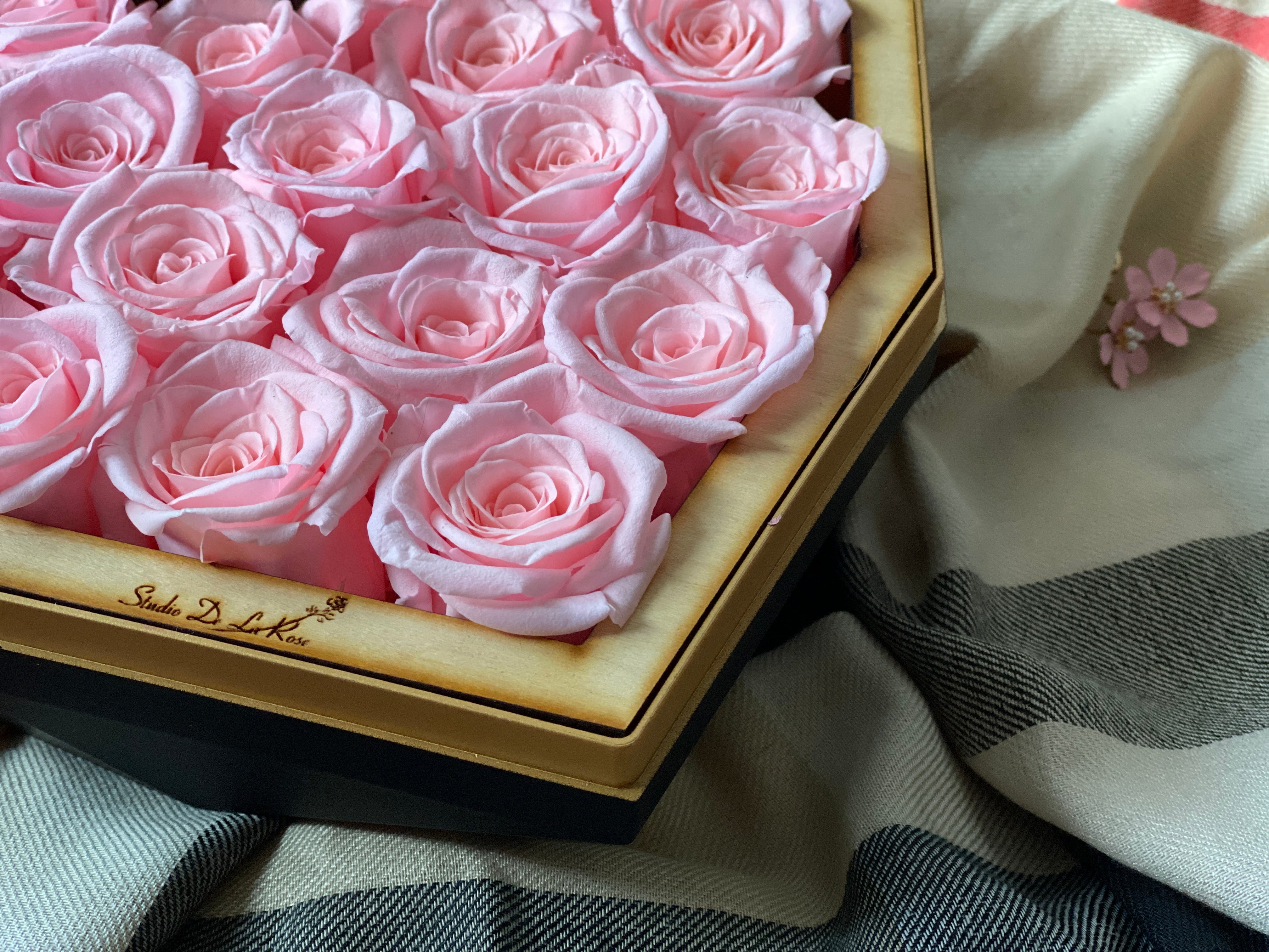 Diamond Heart Pink Roses