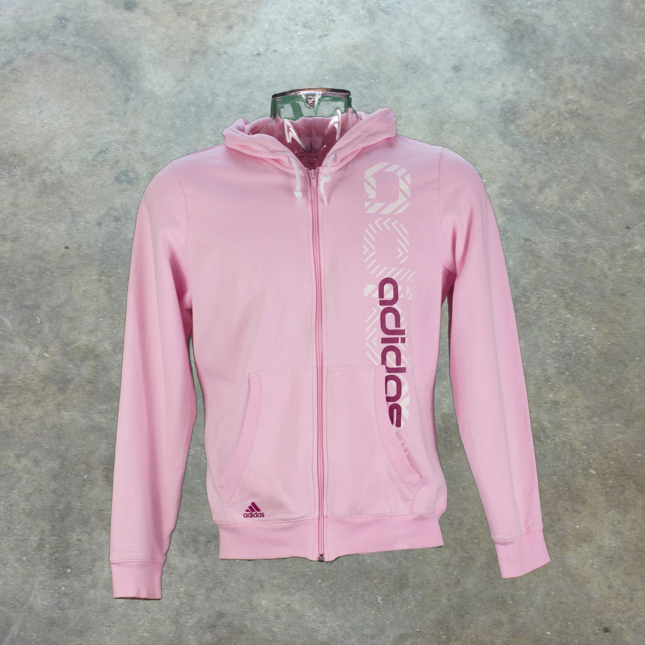 pink adidas zip up hoodie