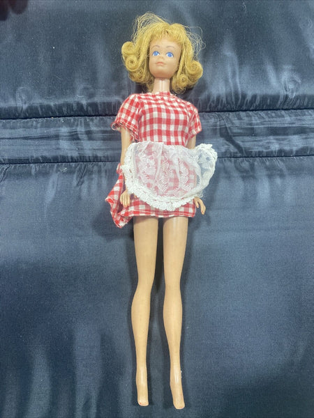 bizon viel Frons Vintage Midge 1962 Barbie 1958 Mattel blue eyes red checkered dress –  ParadiseTradingPost