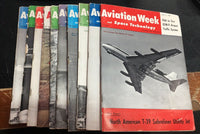 Vintage 1961 Aviation Week Magazines - Condition Varies (qty 10)