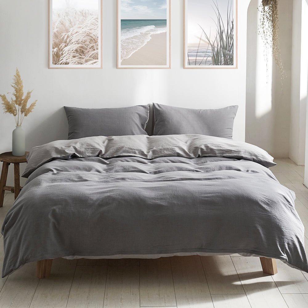 grey duvet set queen