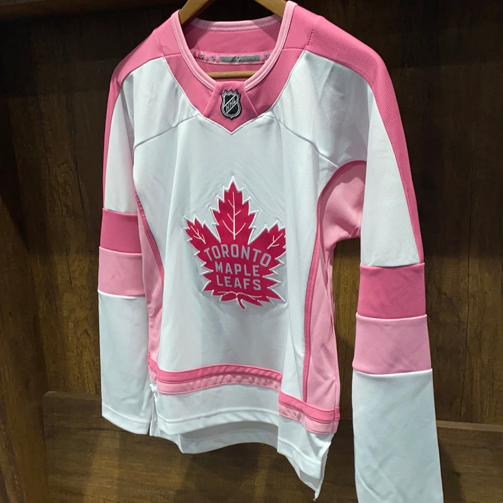 Toronto Maple Leafs Black & Pink Marner Jersey