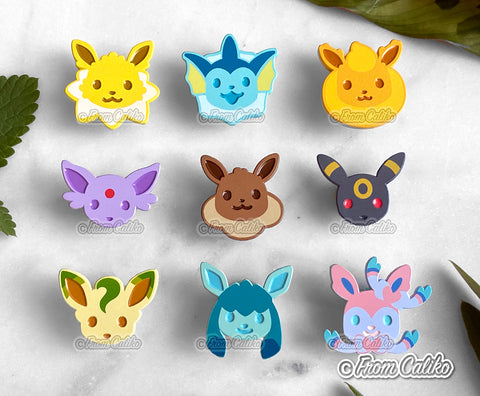 Eevee's Garden - A Floral Eeveelution Enamel Pin Set by EvilsCornerArt —  Kickstarter