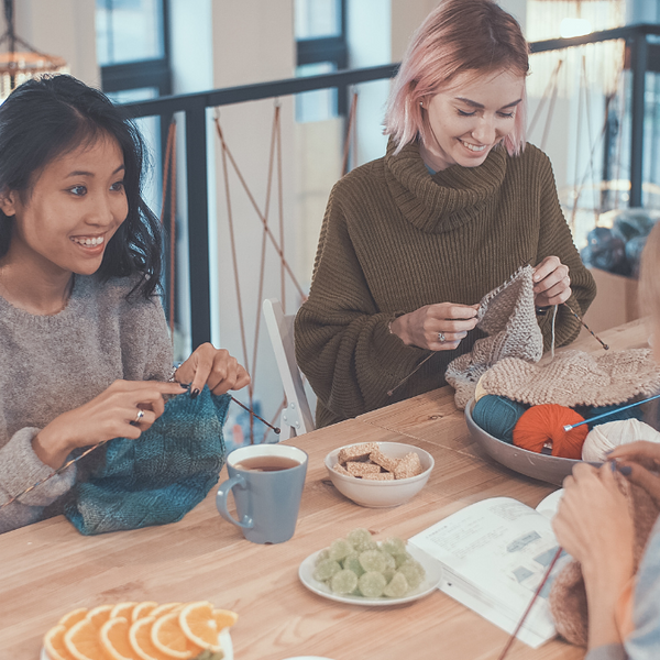 Knitting with friends