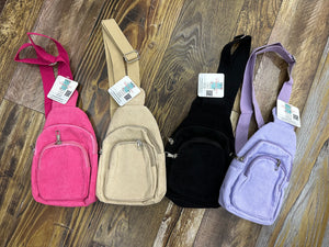 CORDOROY SLING BAG - The Turquoise Door Boutique LLC