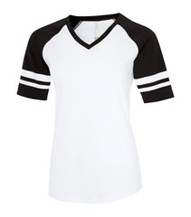 ATC0822L - T-shirt filé baseball pour femme