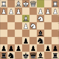 White has played Be3 with a strong threat