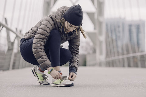 woman exercising in cold weather