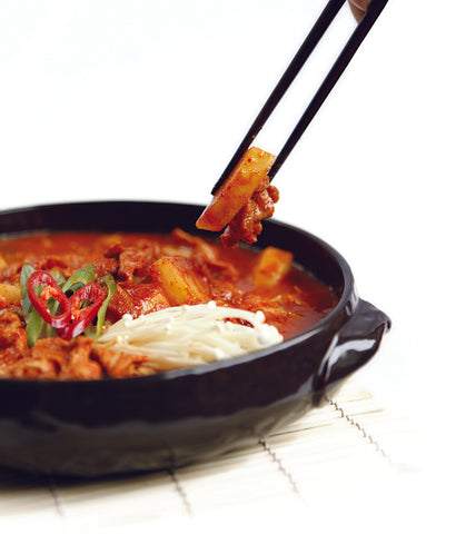 Kimchi is one example of beneficial fermented foods