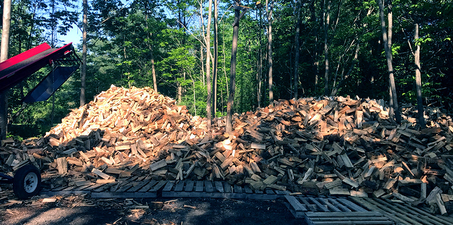 firewood delivery woodpile ready for delivery from southern hills firewood