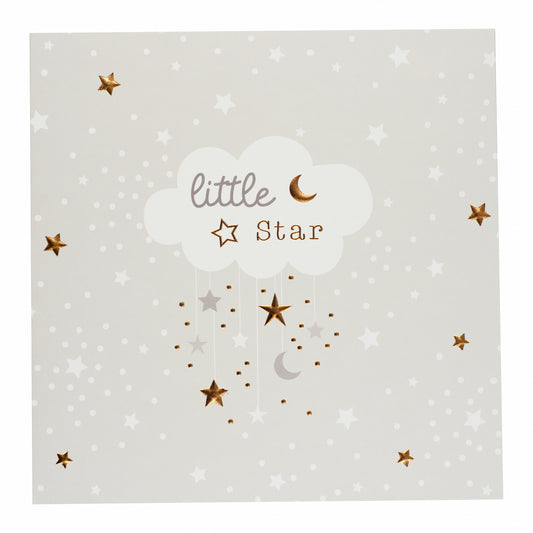 Thank You Card - A Single Gold Star On A Lilac Background