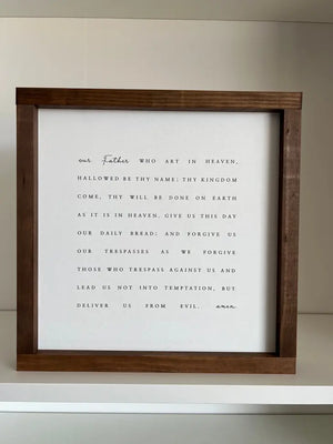 The Lord's Prayer Wooden Sign - 36 Eleven X The Loft at 36 Eleven