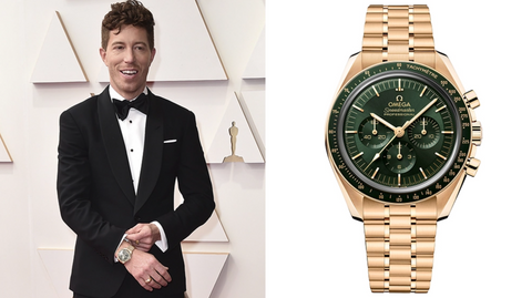 Shaun White's Omega Moonwatch at the 2022 Oscars