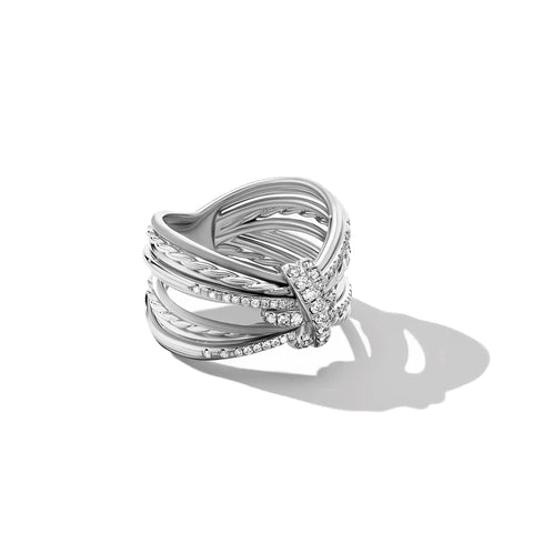 David Yurman Angelika™ Four Point Ring with Pavé Diamond