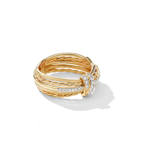 David Yurman Angelika™ Ring in 18K Yellow Gold with Pavé Diamonds