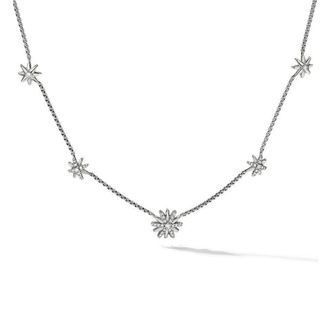 David Yurman Starburst Station Chain Necklace with Diamonds