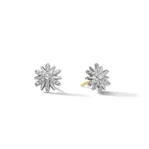 David Yurman Petite Starburst Stud Earrings with Pavé Diamonds