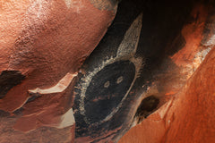 The Warrior's Wall rock art panel in Sedona