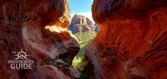 The tree cave hike in Sedona includes the Boynton Keyhole