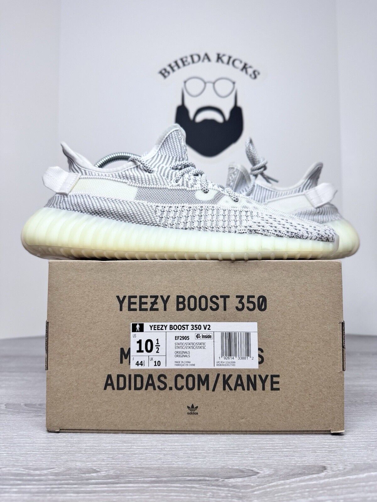 Size 10.5 - adidas Yeezy Boost 350 V2 2018 Low Static Non-Reflective EF2905