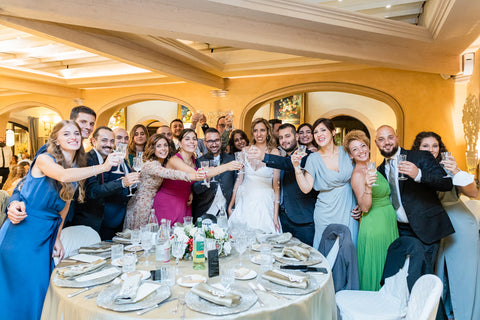 Italian wedding. Wedding guests. Celebration in Tuscany