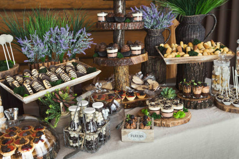 Garden wedding chic buffet