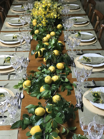 lemon table decor rovistella wedding planner