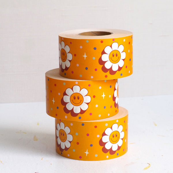 Packing Tape - Water Activated - Daisy Prints –