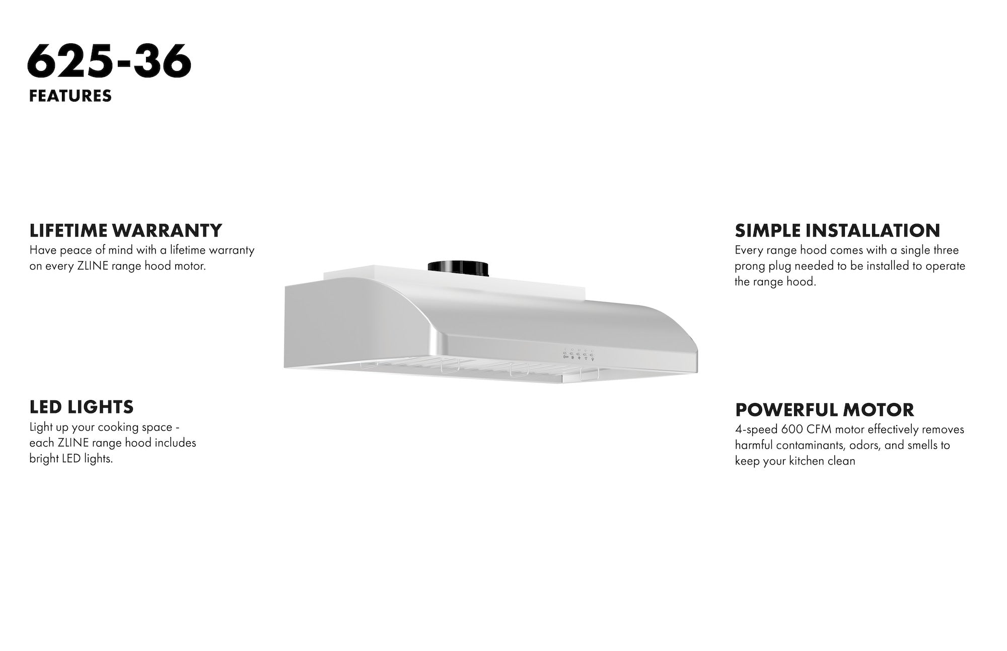 625 Range Hood Information