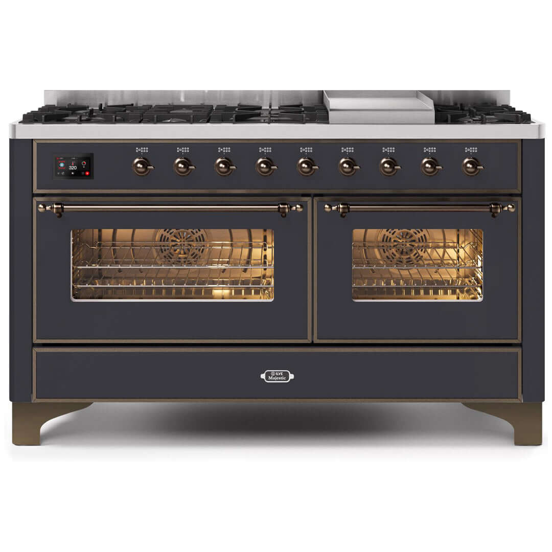 ILVE 60 in. Majestic II Series Freestanding Dual Fuel Double Oven Rang