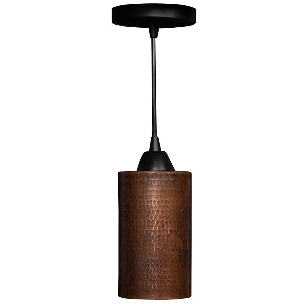 hammered copper pendant light