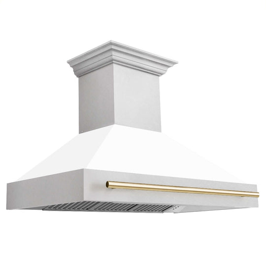 ZLINE - 36 DuraSnow Stainless Steel Range Hood with Oil Rubbed Bronze Shell - 8654ORB-36