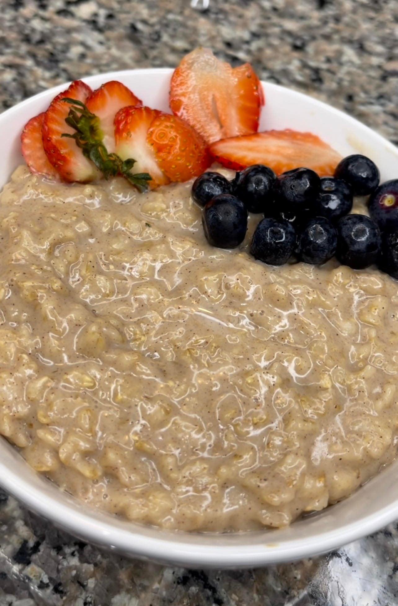 Brown Sugar cinnamon oatmeal. Chef China White