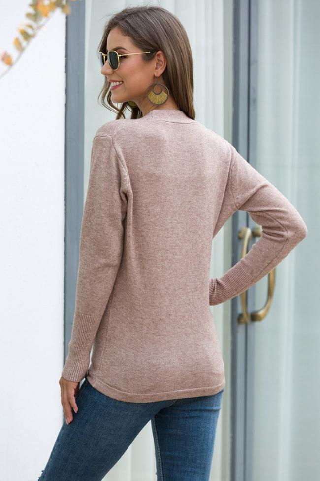 Slim Chest Cutout Cross Over Pullover