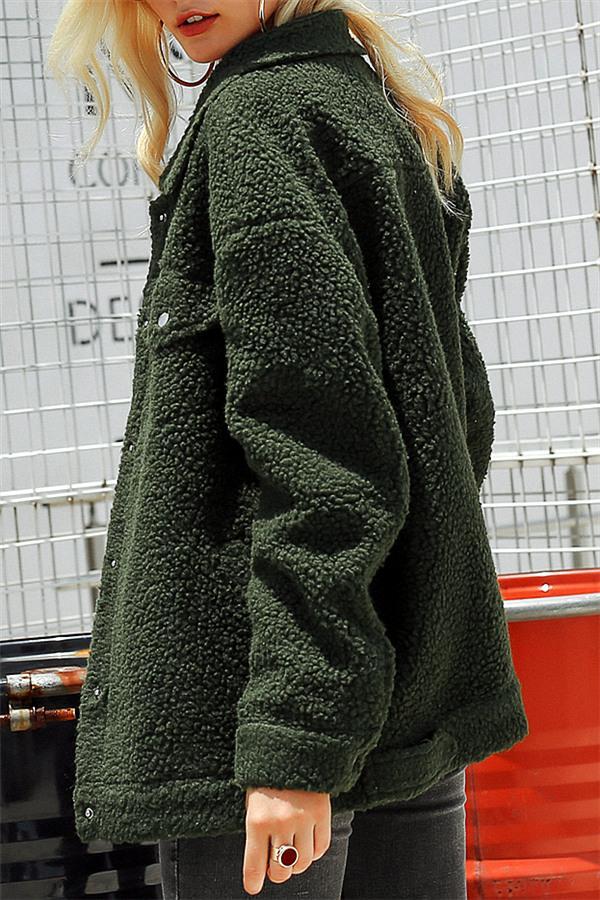Trendy Furry Lamb Wool Fur Coat