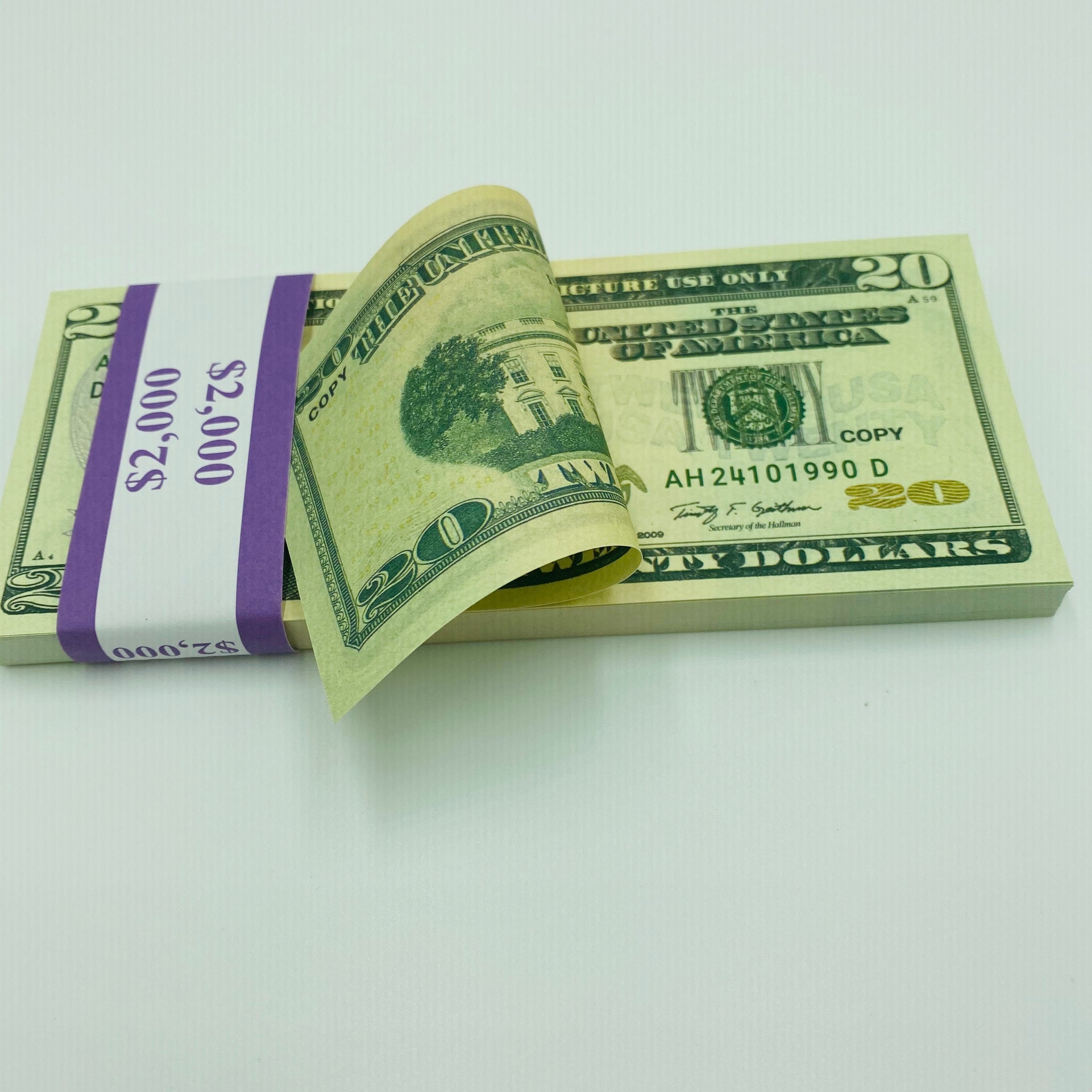 Realistic Replica Prop Money Double Sided Full Printed Fake Stack 10 Moneti Prop Money