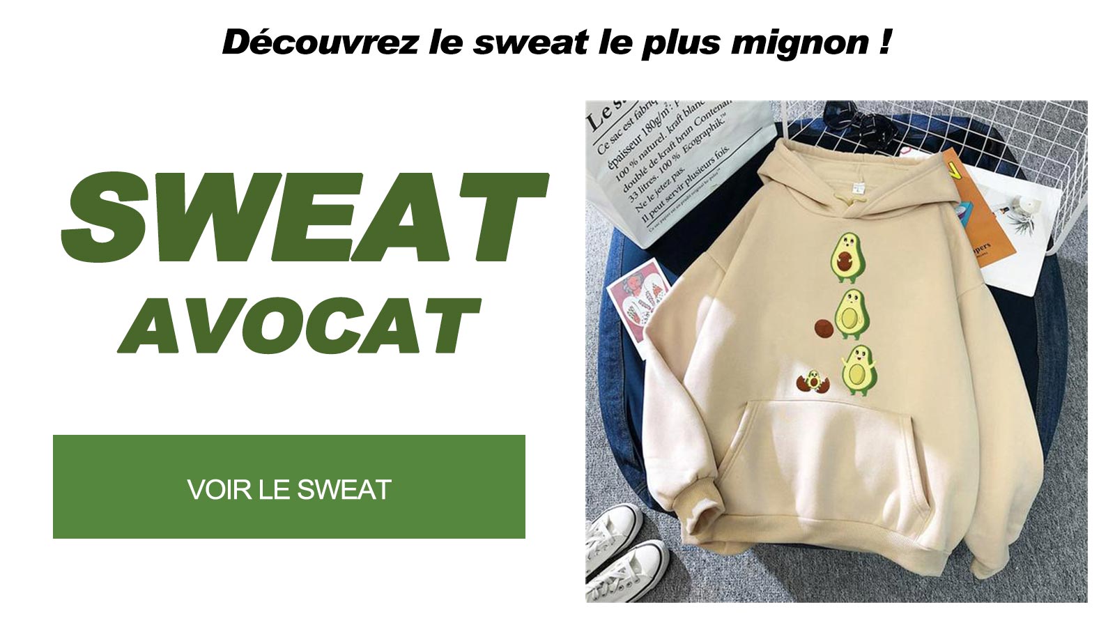 Sweat dessin kawaii nourriture