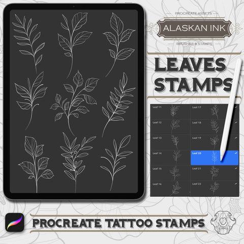 Floral Procreate Tattoo Pack for iPad by Alaskan ink studio