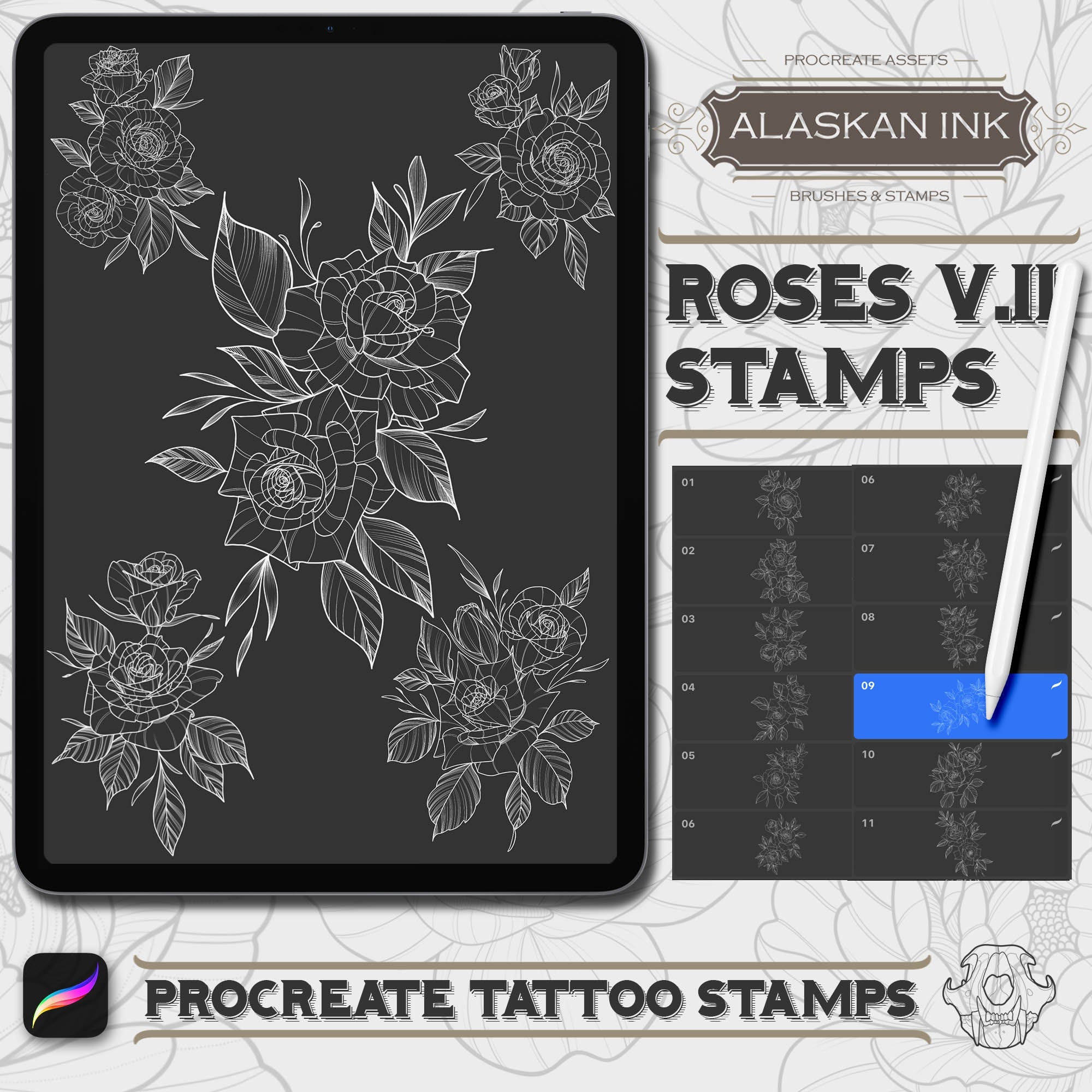 Buy Procreate Tattoo Style Leaf Brushes Procreate Tattoo Flash Online in  India  Etsy