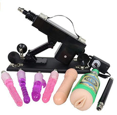 3XLR Adjustable Sex Machine Male and Female Pumping Gun with 7 Attachments