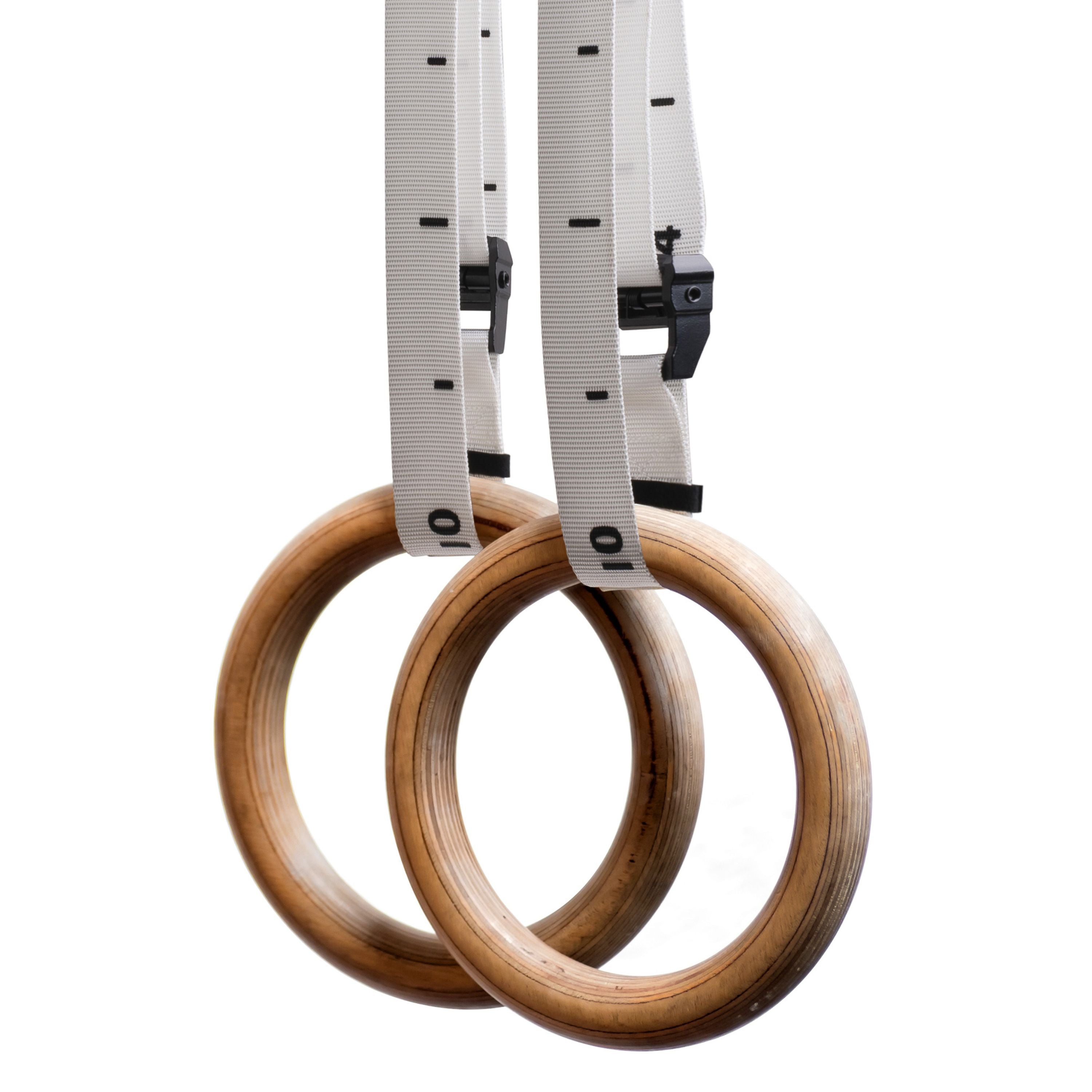 Serrano 32mm Wooden Gymnastic Rings Olympic Gym Rings Strength Training |  Harvey Norman