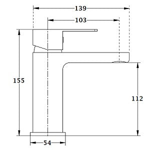 Dimensions robinet lavabo ARTE